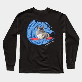 Chinchillas Vibes Beach Waves Animal Chinchilla Rodents Long Sleeve T-Shirt